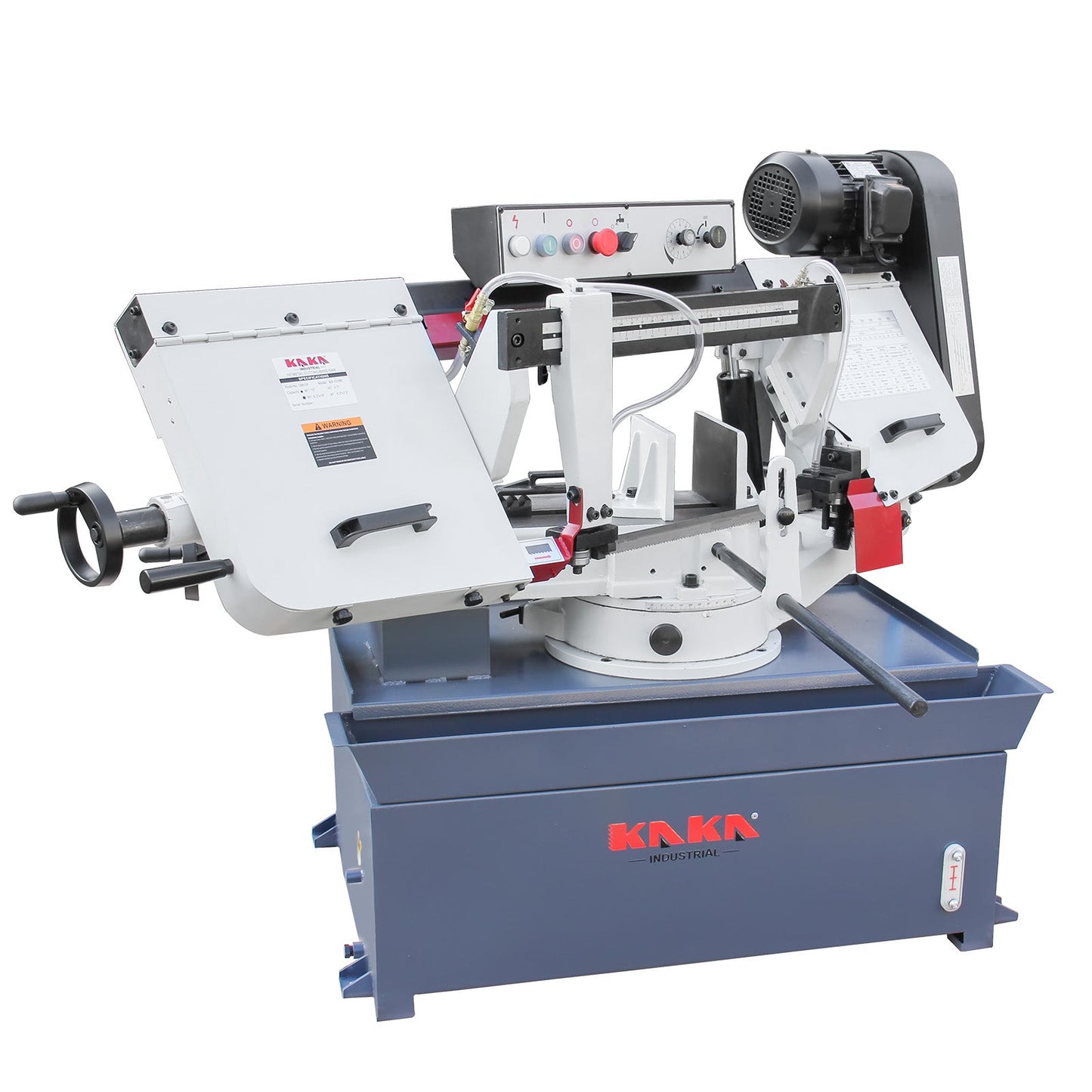 Kaka Industrial BS-1018R 10 inch horizontal bandsaw, Metal Cutting Band Saw, the bow can be swiveled between 45° and 90°Solid Design, Solid Design, Horizontal High Precision Vice Metal Band Saw220V-60Hz-1PH - 188116