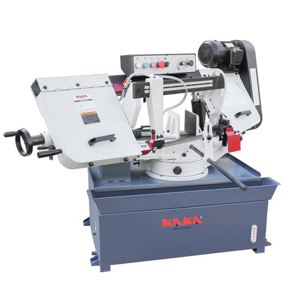 Kaka Industrial BS-1018R 10 inch horizontal bandsaw, Metal Cutting Band Saw, the bow can be swiveled between 45° and 90°Solid Design, Solid Design, Horizontal High Precision Vice Metal Band Saw220V-60Hz-1PH - 188116