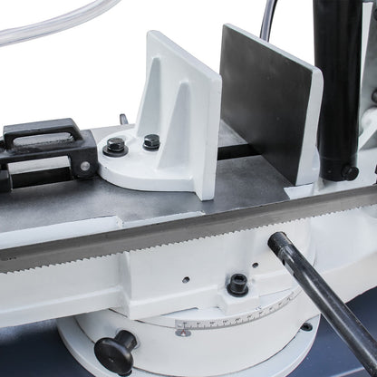 Kaka Industrial BS-1018R 10 inch horizontal bandsaw, Metal Cutting Band Saw, the bow can be swiveled between 45° and 90°Solid Design, Solid Design, Horizontal High Precision Vice Metal Band Saw220V-60Hz-1PH - 188116