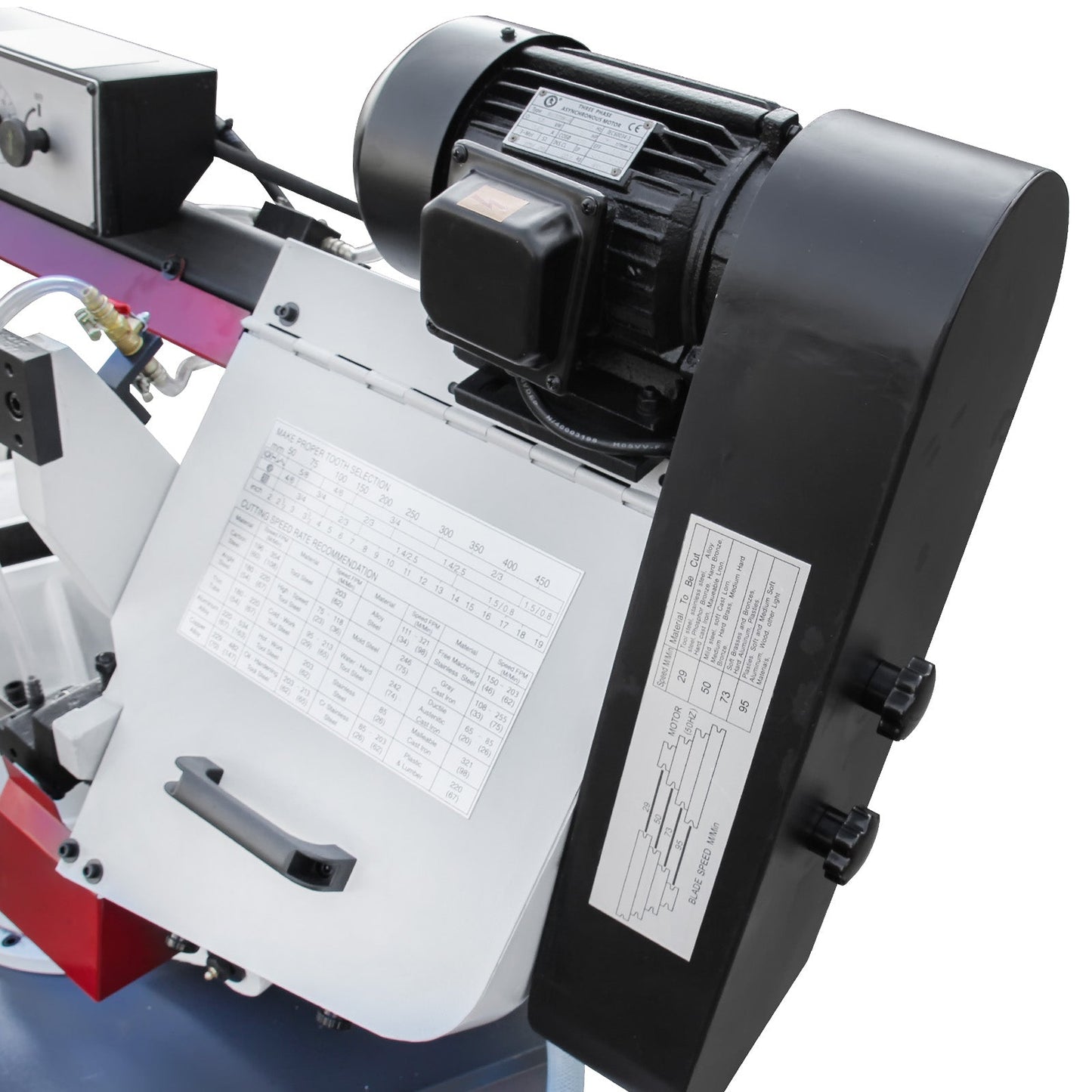 Kaka Industrial BS-1018R 10 inch horizontal bandsaw, Metal Cutting Band Saw, the bow can be swiveled between 45° and 90°Solid Design, Solid Design, Horizontal High Precision Vice Metal Band Saw220V-60Hz-1PH - 188116