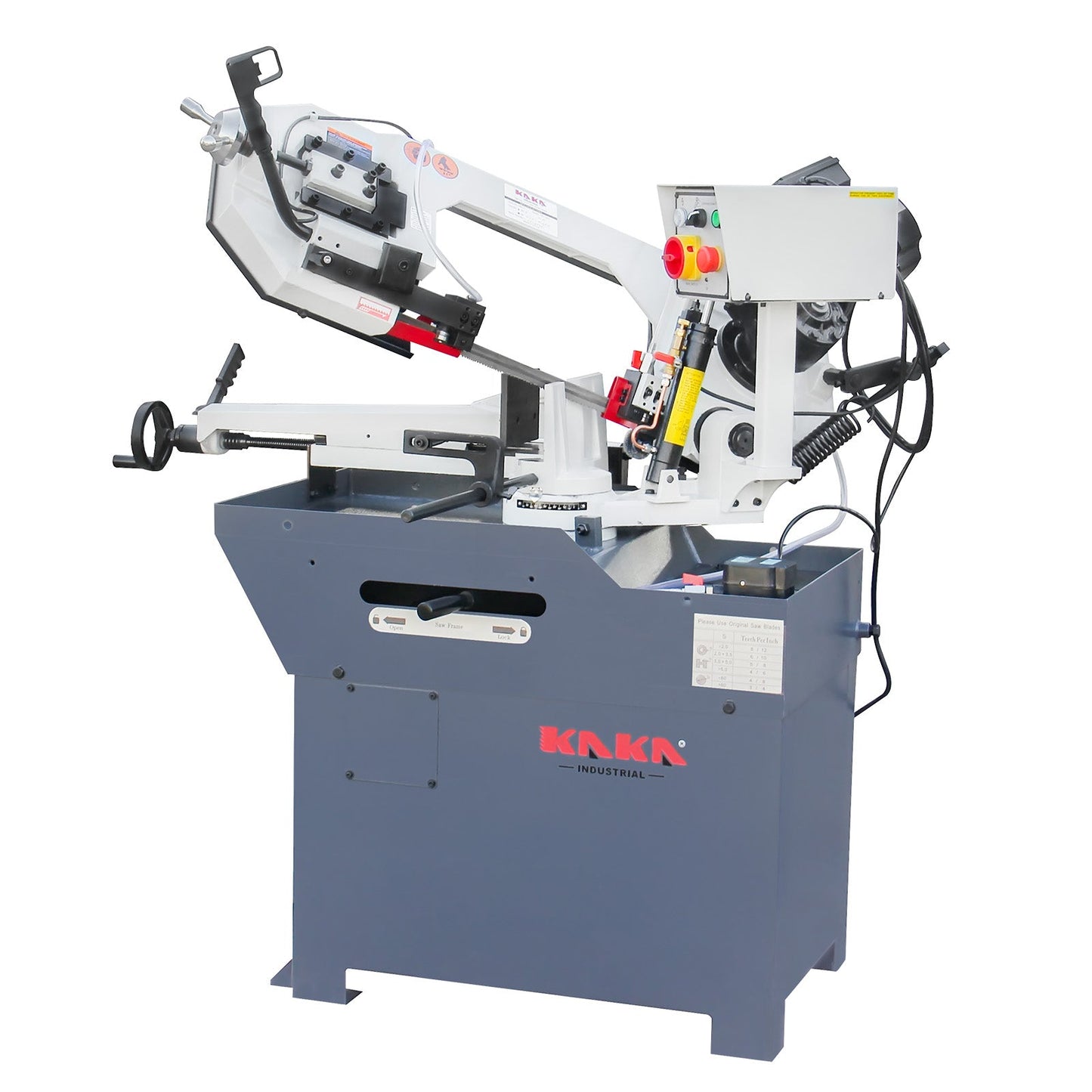 KAKA Industrial BS-108G Horizontal Metal Cutting Bandsaw, 10" x 7.9" Round & Rectangular Cutting, 60° Miter Angle, 1.5HP 115V Motor for Steel, Aluminum, Metal Fabrication - 188017V115