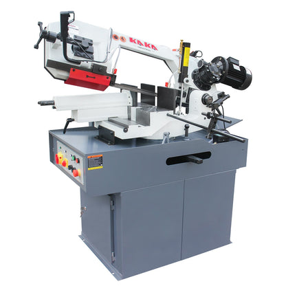 KAKA INDUSTRIAL Dual Miter Metal Bandsaw - 12 inch x 6inch, 60° Right/45° Left Swivel, Dual-Speed Motor, Hydraulic Feed, 230V 3-Phase | Ideal for Structural Steel, Pipes, Fabrication BS-126G - 188122V230B