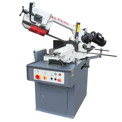 KAKA INDUSTRIAL Dual Miter Metal Bandsaw - 12 inch x 6inch, 60° Right/45° Left Swivel, Dual-Speed Motor, Hydraulic Feed, 230V 3-Phase | Ideal for Structural Steel, Pipes, Fabrication BS-126G - 188122V230B