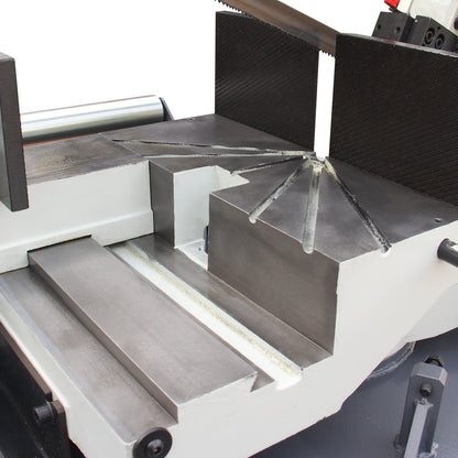 KAKA INDUSTRIAL Dual Miter Metal Bandsaw - 12 inch x 6inch, 60° Right/45° Left Swivel, Dual-Speed Motor, Hydraulic Feed, 230V 3-Phase | Ideal for Structural Steel, Pipes, Fabrication BS-126G - 188122V230B