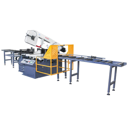 KAKA INDUSTRIAL BS-1810G 18"x9.8" PLC control Horizontal Band Saw, Hydraulic Shutle Vices and Swivel on both sides 220V 3phase - 188127V220