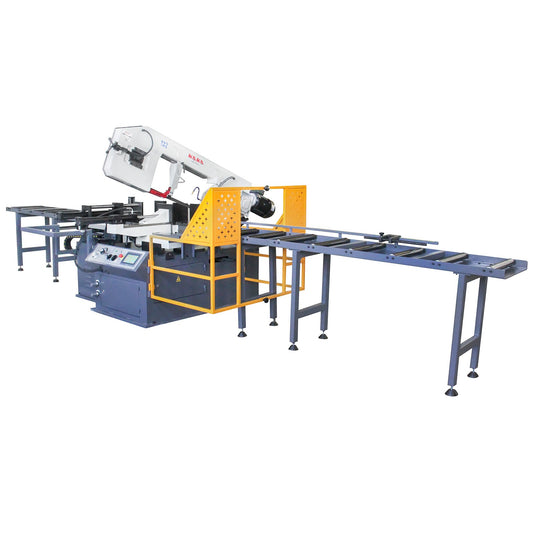 KAKA INDUSTRIAL BS-1810G 18"x9.8" PLC control Horizontal Band Saw, Hydraulic Shutle Vices and Swivel on both sides 220V 3phase - 188127V220