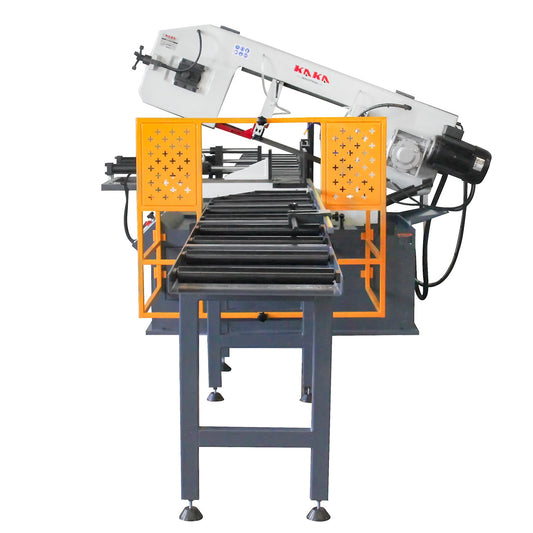 KAKA INDUSTRIAL BS-1810G 18"x9.8" PLC control Horizontal Band Saw, Hydraulic Shutle Vices and Swivel on both sides 220V 3phase - 188127V220