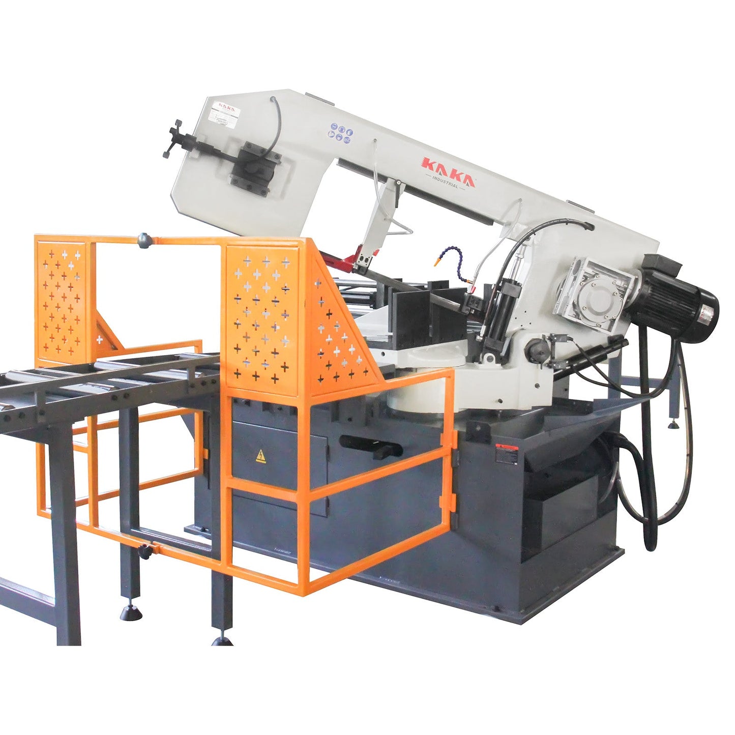 KAKA INDUSTRIAL BS-1810G 18"x9.8" PLC control Horizontal Band Saw, Hydraulic Shutle Vices and Swivel on both sides 220V 3phase - 188127V220