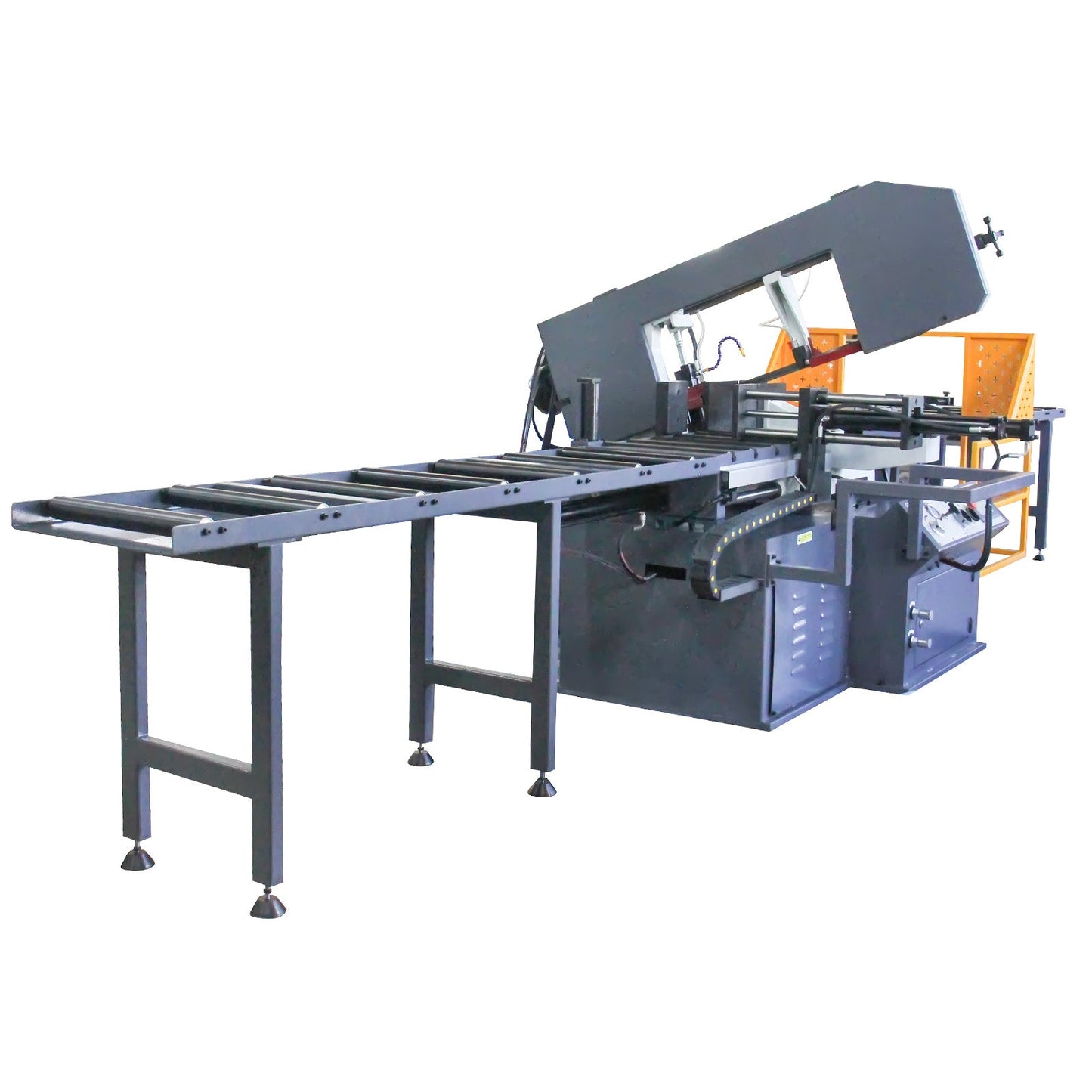 KAKA INDUSTRIAL BS-1810G 18"x9.8" PLC control Horizontal Band Saw, Hydraulic Shutle Vices and Swivel on both sides 220V 3phase - 188127V220