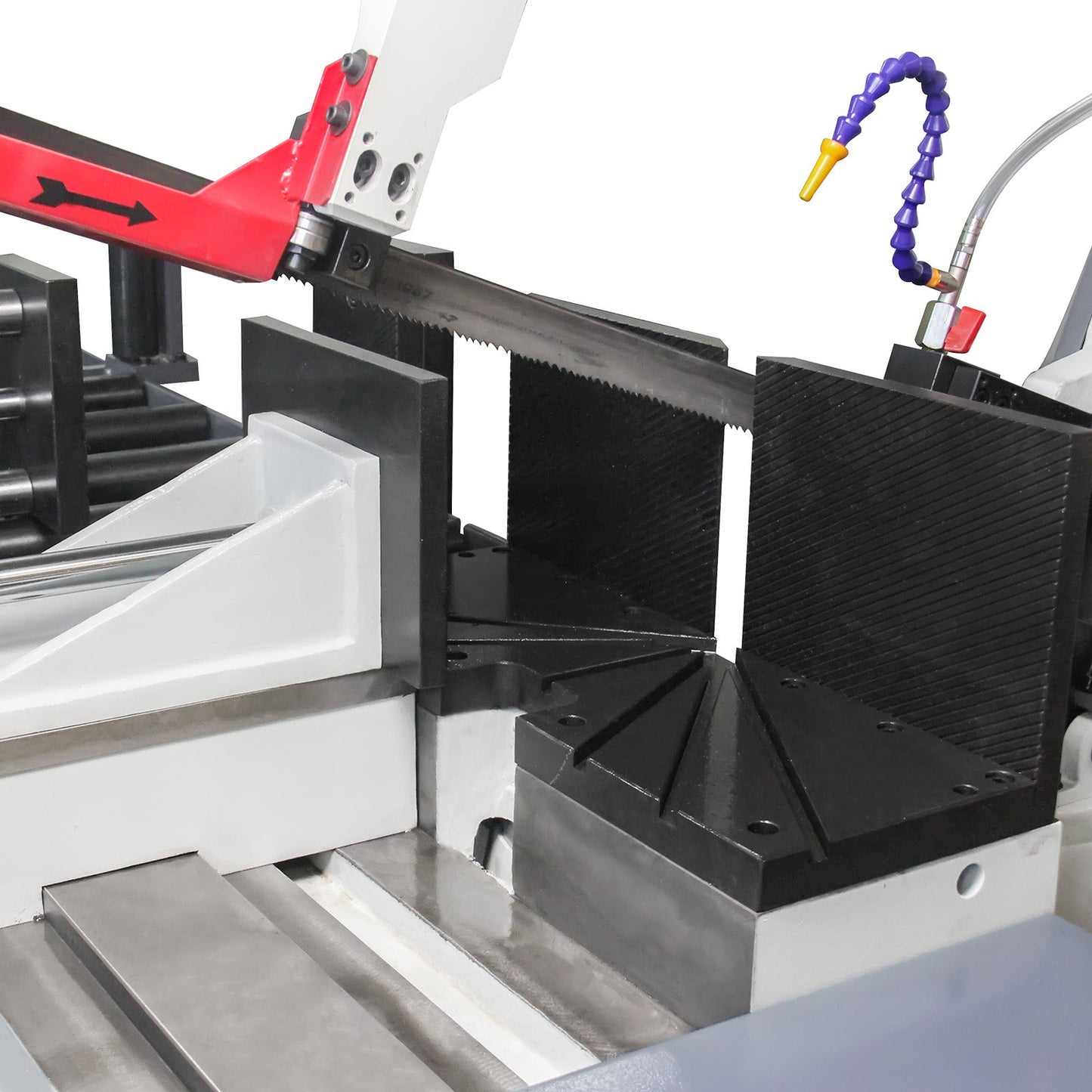 KAKA INDUSTRIAL BS-1810G 18"x9.8" PLC control Horizontal Band Saw, Hydraulic Shutle Vices and Swivel on both sides 220V 3phase - 188127V220