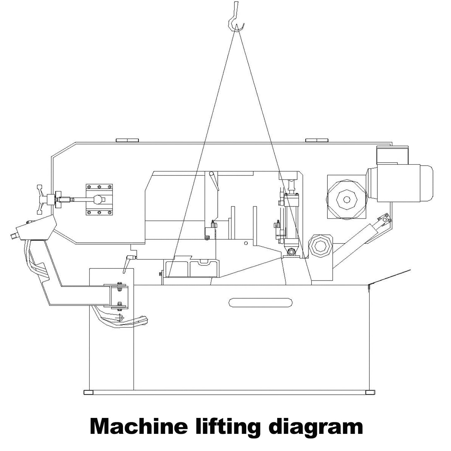 KAKA INDUSTRIAL 18"x9.8" Horizontal Band Saw, Swivel on both sides, Movable control panel, finger touch keys, Max. cutting 13" dia. at 90°, BS-1810GC Metal Cutting Band Saw, 220V-60HZ-3PH - 188125V220