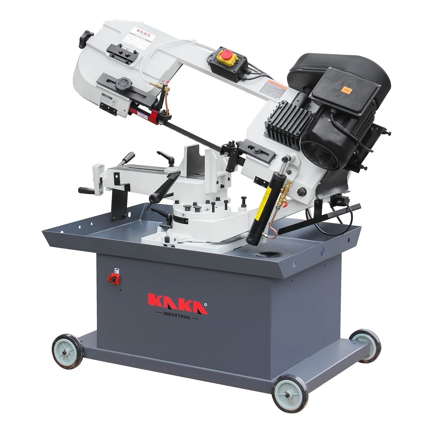 KAKA INDUSTRIAL Metal Horizontal Band Saw, 7x 8-1/4 inch Rectangular at 90 degrees, 1.5HP 115V/230V, Adjustable 45°-90° Bow, Metal Band Saw BS-712R - 188008V115V230