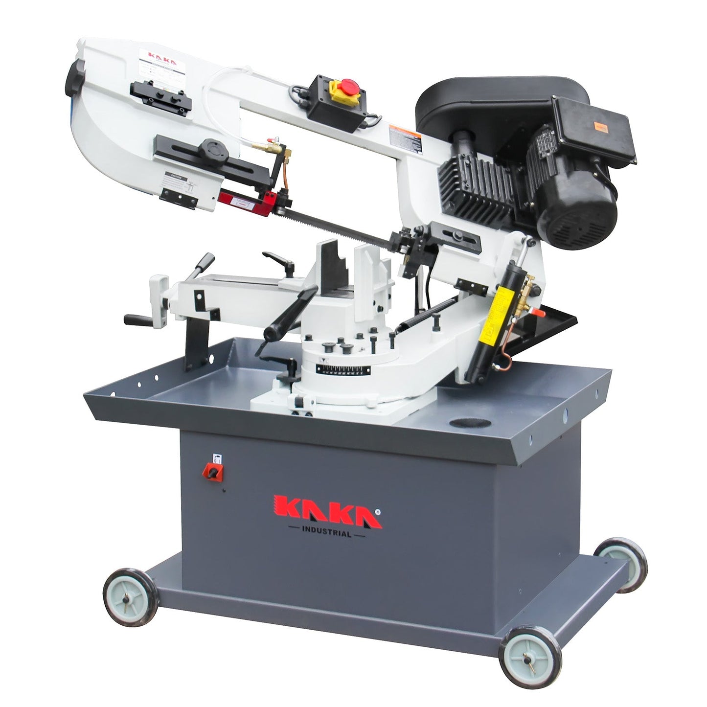 KAKA INDUSTRIAL Metal Horizontal Band Saw, 7x 8-1/4 inch Rectangular at 90 degrees, 1.5HP 115V/230V, Adjustable 45°-90° Bow, Metal Band Saw BS-712R - 188008V115V230