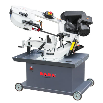 KAKA INDUSTRIAL Metal Horizontal Band Saw, 7x 8-1/4 inch Rectangular at 90 degrees, 1.5HP 115V/230V, Adjustable 45°-90° Bow, Metal Band Saw BS-712R - 188008V115V230