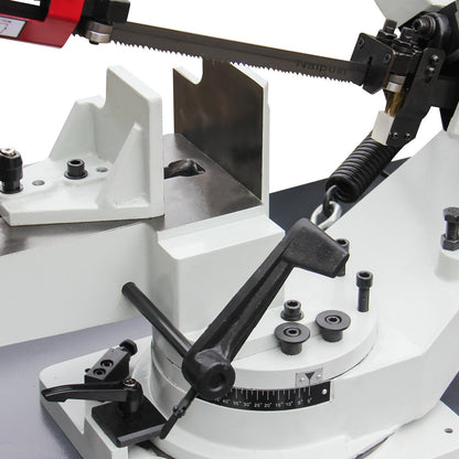 KAKA INDUSTRIAL Metal Horizontal Band Saw, 7x 8-1/4 inch Rectangular at 90 degrees, 1.5HP 115V/230V, Adjustable 45°-90° Bow, Metal Band Saw BS-712R - 188008V115V230
