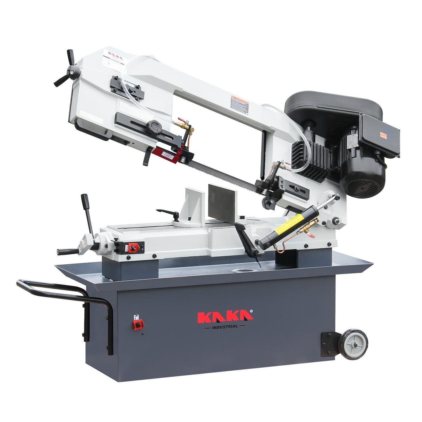 KAKA Industrial BS-912B horizontal bandsaw 9"Horizontal Metal Cutting Band Saw 4 Steps Blade Speed Metal Band Saw, Space Saver Movable Metal Cutting Band Saw 115V&230V Dual Voltage Prewired 1PH