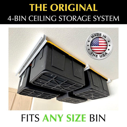 EZ Storage Bin Slide Overhead Storage System - Backyard Provider