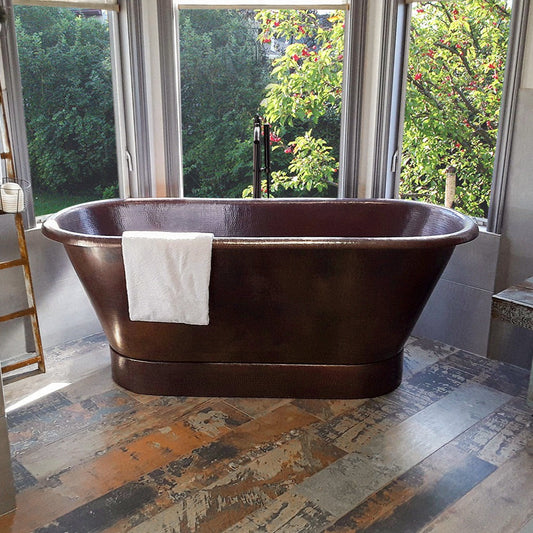 Premier Copper 72 in. Hammered Copper Modern Style Bathtub - BTM72DB