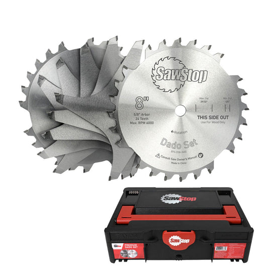 SawStop 8" Premium Dado Set in Systainer (Includes Brake Cartridge) - BTS-DS8-SYS
