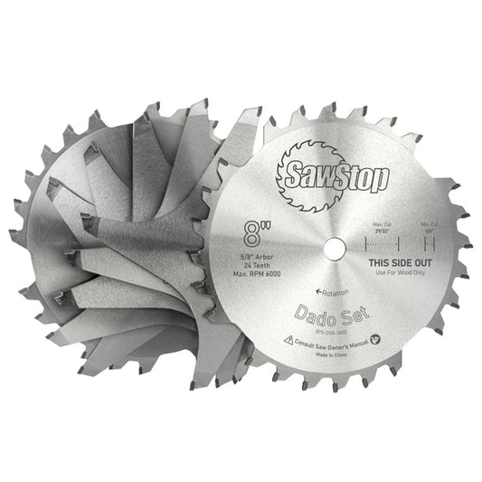 SawStop 8" Premium Dado Set in Systainer (Includes Brake Cartridge) - BTS-DS8-SYS