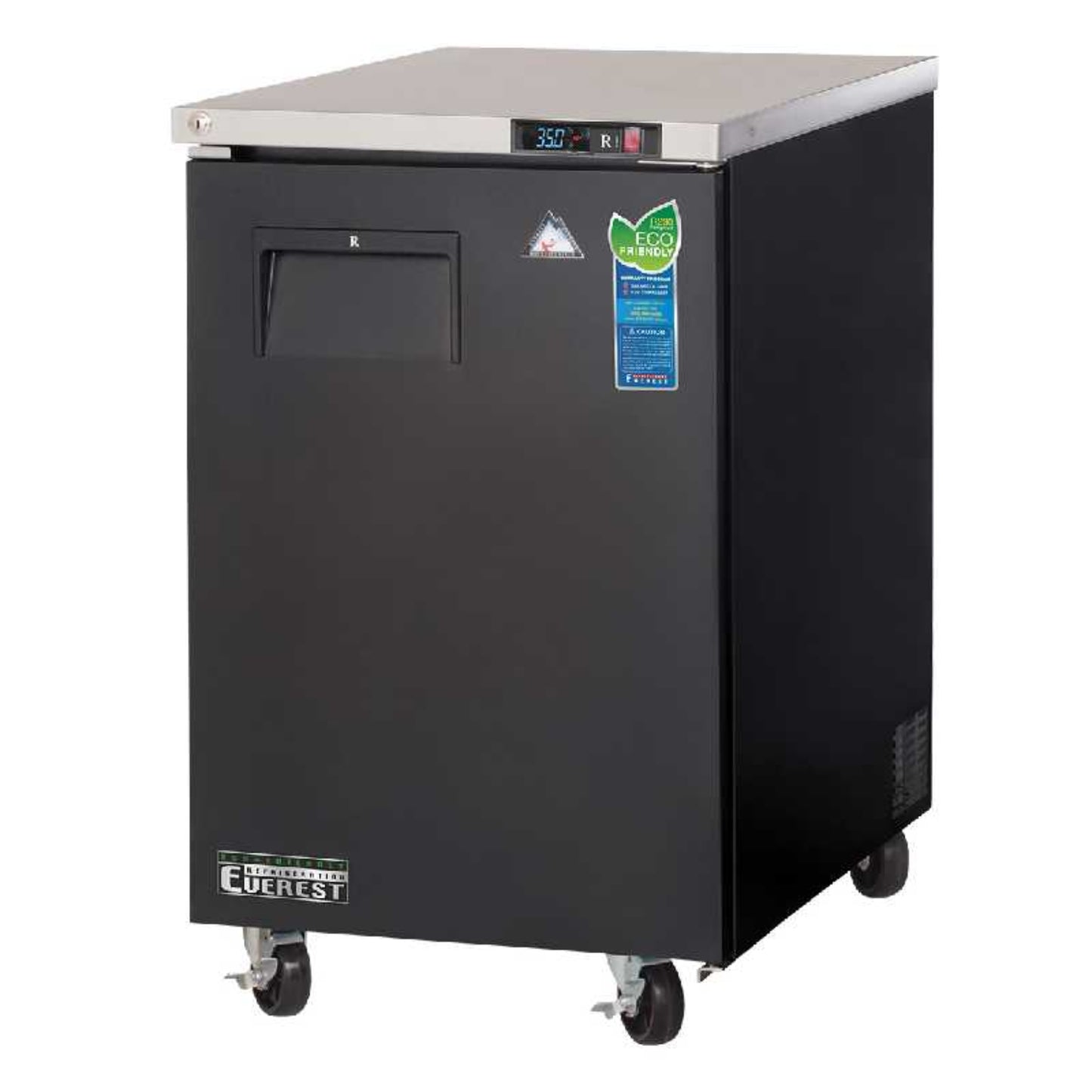 Everest Back Bar Refrigerator Cooler One Section 8 cu. ft. - EBB23