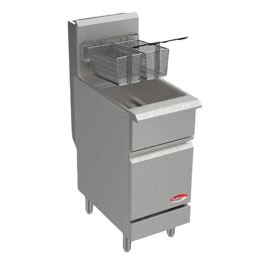 BakeMax  21" Natural Gas Fryer, Floor Model, 70 lb., 150,000 BTU - BAKEG70