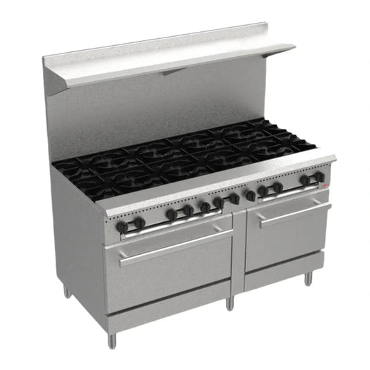 BakeMax 60" Restaurant Series Commercial Gas Range w/ 10 burners, 325,000 BTU - BAS60O