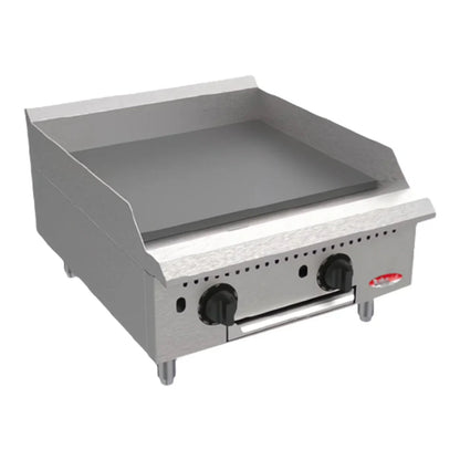 BakeMax  24" Countertop Themostatic Gas Griddle w/ Manual Controls, 60,000 BTU - BATG24
