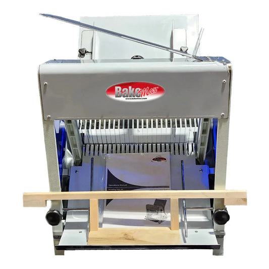 BakeMax  30" Gravity Feed Bread Slicer, Countertop, 15" Max Loaf Length, 110/60/1 - BMGF001-2