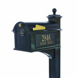 Whitehall Balmoral Mailbox Side Plaques, Monogram & Post Package - 16236