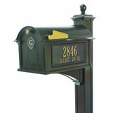 Whitehall Balmoral Mailbox Side Plaques, Monogram & Post Package - 16236