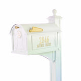 Whitehall Balmoral Mailbox Side Plaques, Monogram & Post Package - 16236