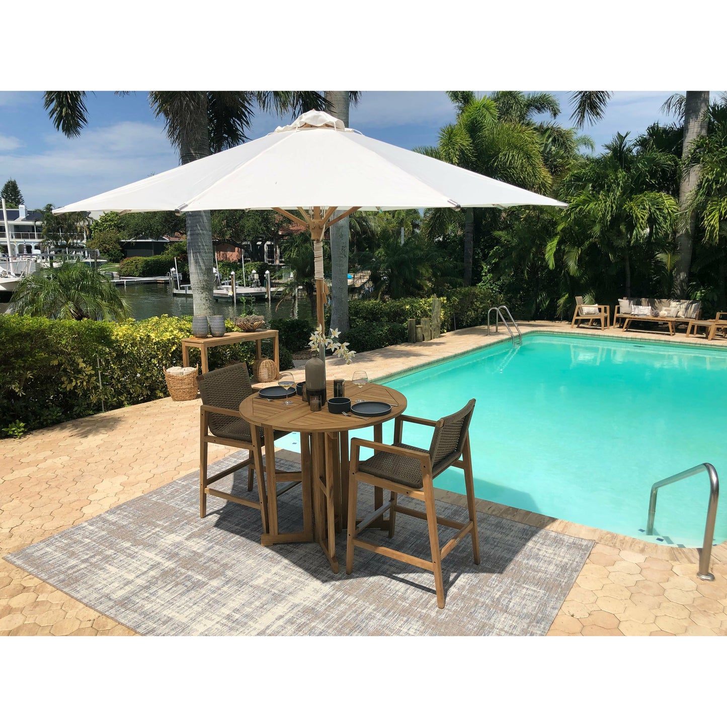 Royal Teak Collection Large Sailor Folding Table- 47” Round - SFR47