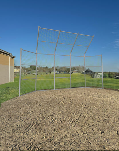 Bison Winged Chain Link Fence Backstop - BBSBSTOP3XW