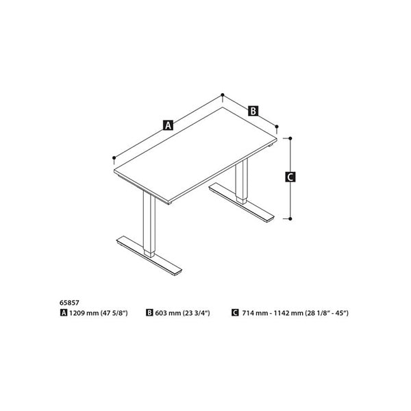 Bestar 24"x48" Electric Height Adjustable Table