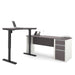 Bestar Connexion L-Desk with Electric Height Adjustable Table