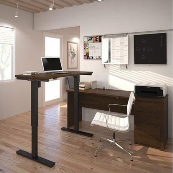 Bestar Prestige + L-Desk with Electric Height Adjustable Table