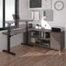 Bestar Pro-Linea L-Desk with Electric Height Adjustable Table