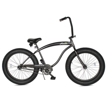 Tracer 26" Avalon GT Fat Tire Stretch Beach Cruiser Bike - MB-AVALON GT-BK/BK