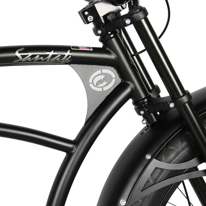 Tracer 26" Santak GT Chopper Stretch Cruiser 1-Speed Fat Tire Bike - MB-SANTAK-BL