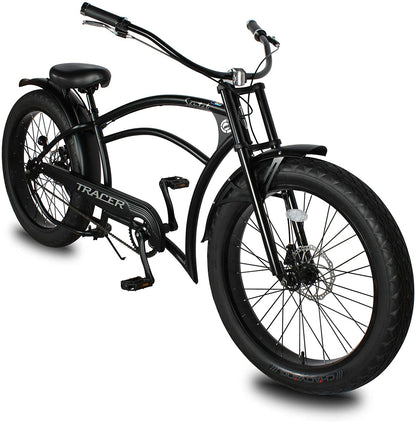 Tracer 26" Santak GT Chopper Stretch Cruiser 1-Speed Fat Tire Bike - MB-SANTAK-BL