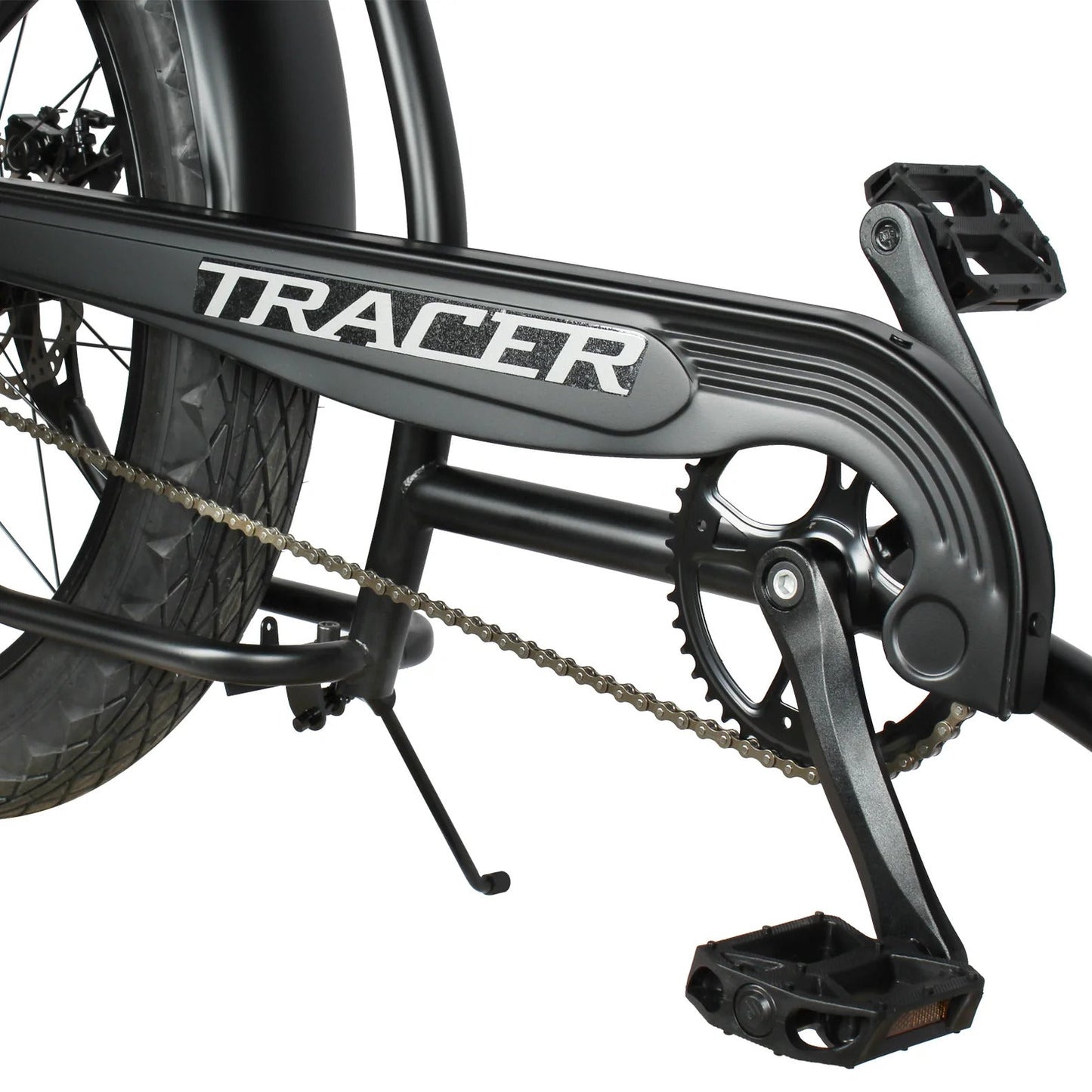 Tracer 26" Santak GT Chopper Stretch Cruiser 1-Speed Fat Tire Bike - MB-SANTAK-BL