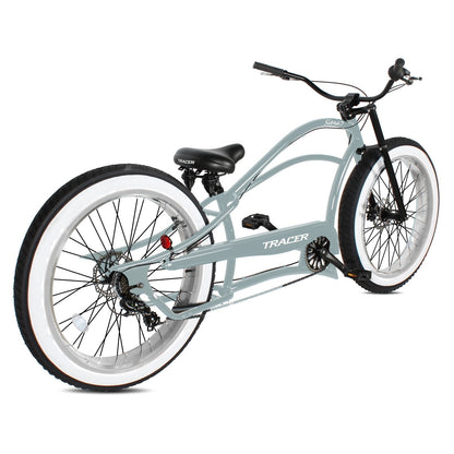 Tracer 26" Siena Chopper Stretch Cruiser Fat Tire Bike - MB-SIENA-M-BK/PLS