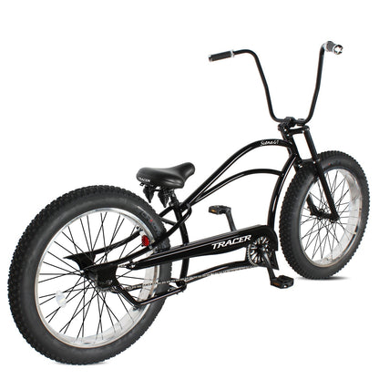 Tracer 26" Siena GT Chopper Stretch Cruiser Fat Tire Oversized Frame Bike - MB-SIENA GT-BK/PLS