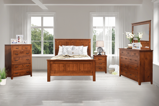 QW Amish Bloomfield Bed - 351W-8102-FU