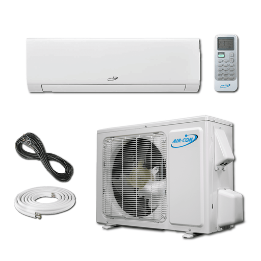 Air-Con Blue Hyper 12000 BTU 24 SEER Hyper Heat Mini Split Air Conditioner 15ft Lineset & Wiring