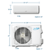 Air-Con Blue Hyper 12000 BTU 24 SEER Hyper Heat Mini Split Air Conditioner 15ft Lineset & Wiring