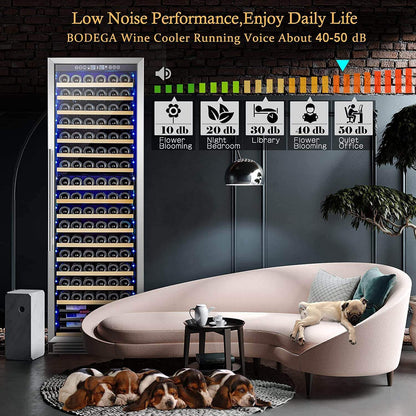 BODEGAcooler 24" Large Capacity 176 Bottles Wine Cooler Single Zone - YC-510A