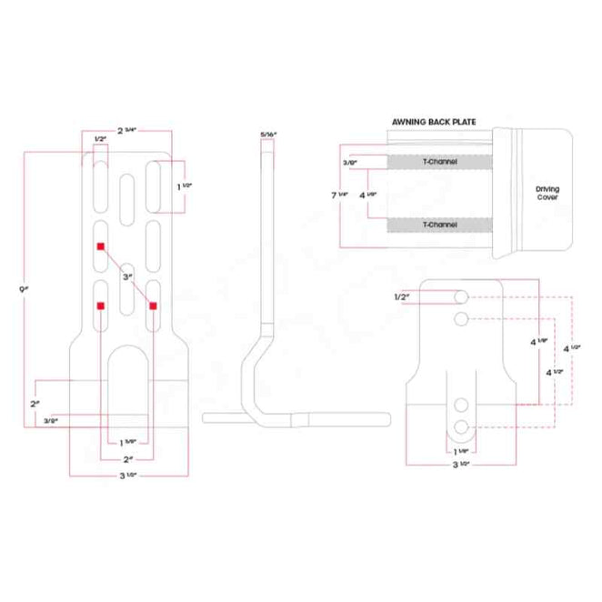 Body Armor Sky Ridge 270 Awning With Mounting Brackets - 20023