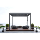 Bon Pergola 10' x 13' Manual Aluminum Louver Starry Pergola - BP-MASP-DG-10X13